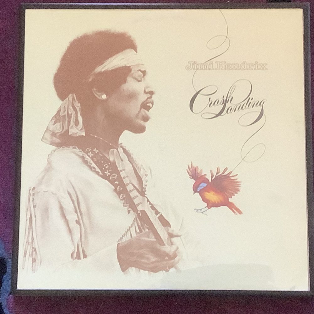 Jimi Hendrix “Crash Landing” 13”x13” framed album cover – mint condition album is included.  (Reprise) Minimum Bid: $55 (SD)